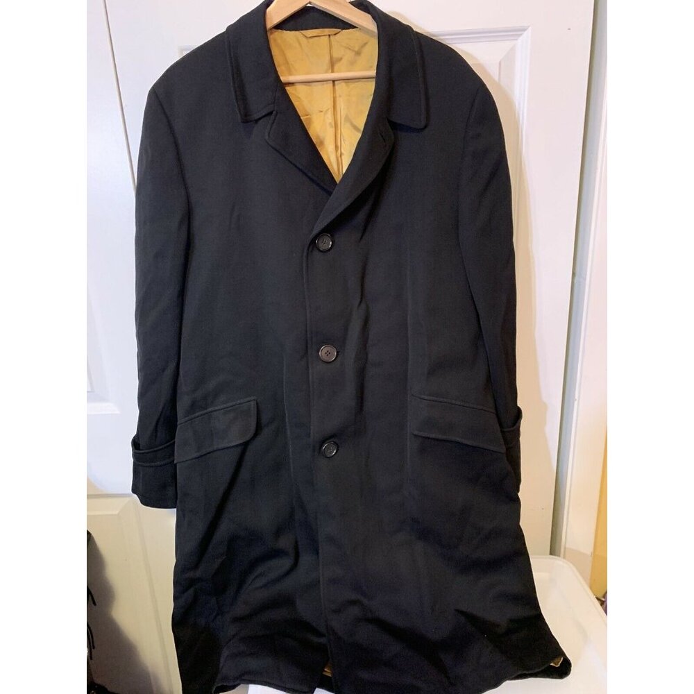Vintage Amalgamated Garment Sz 46 Men’s Black 3 Button‎ Long Coat